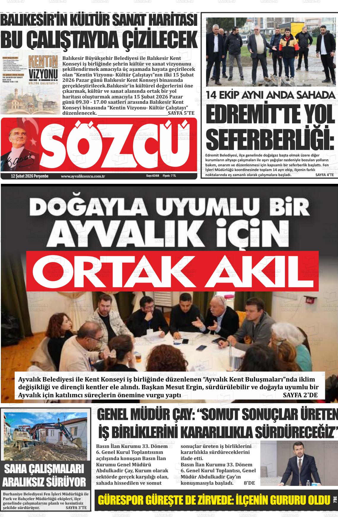 Balikesir Ayvaliksozcu 12.02.2026