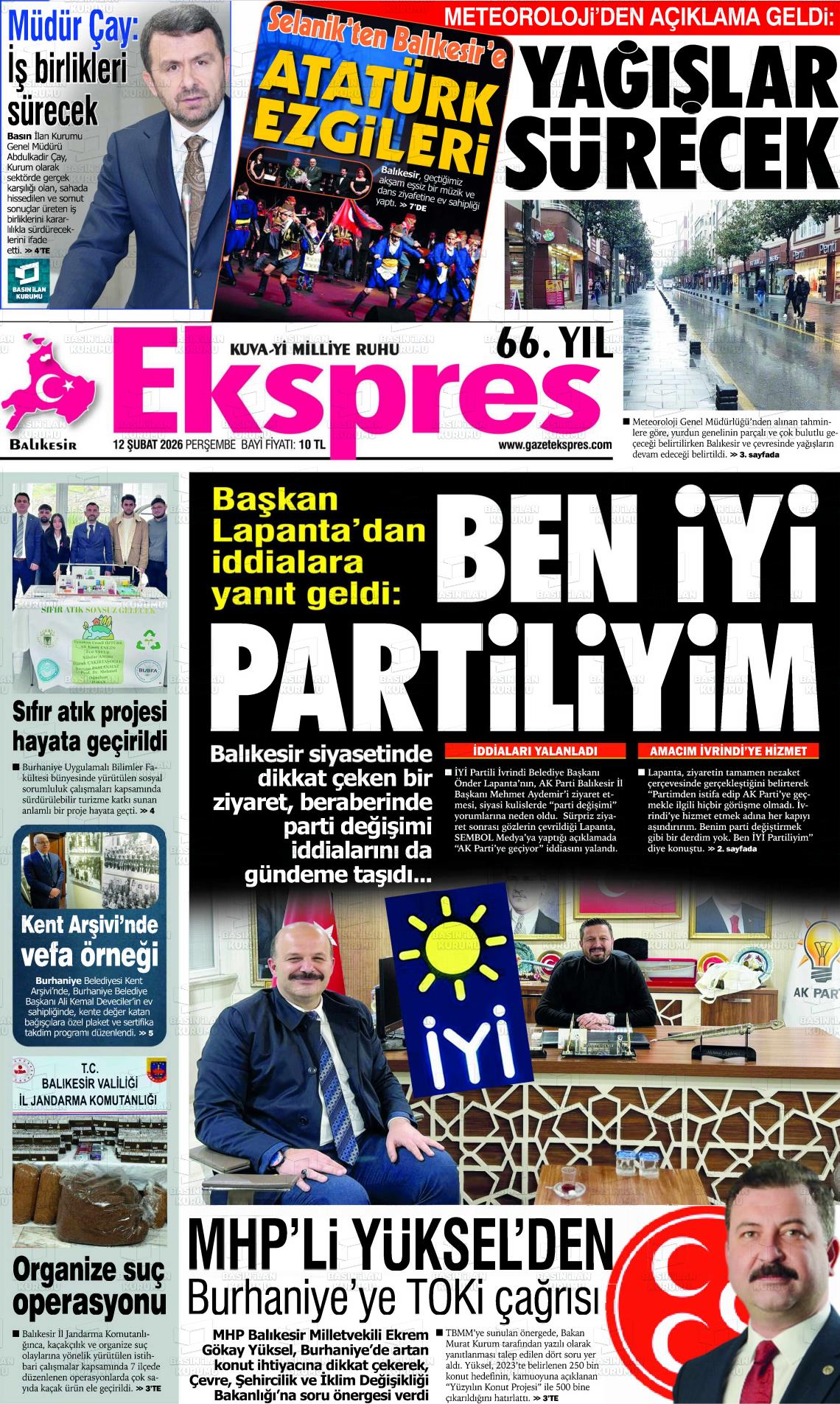 Balikesir Ekspres 12.02.2026