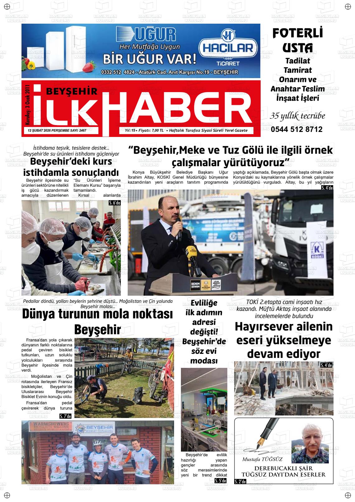 Konya Beysehirilkhaber 12.02.2026