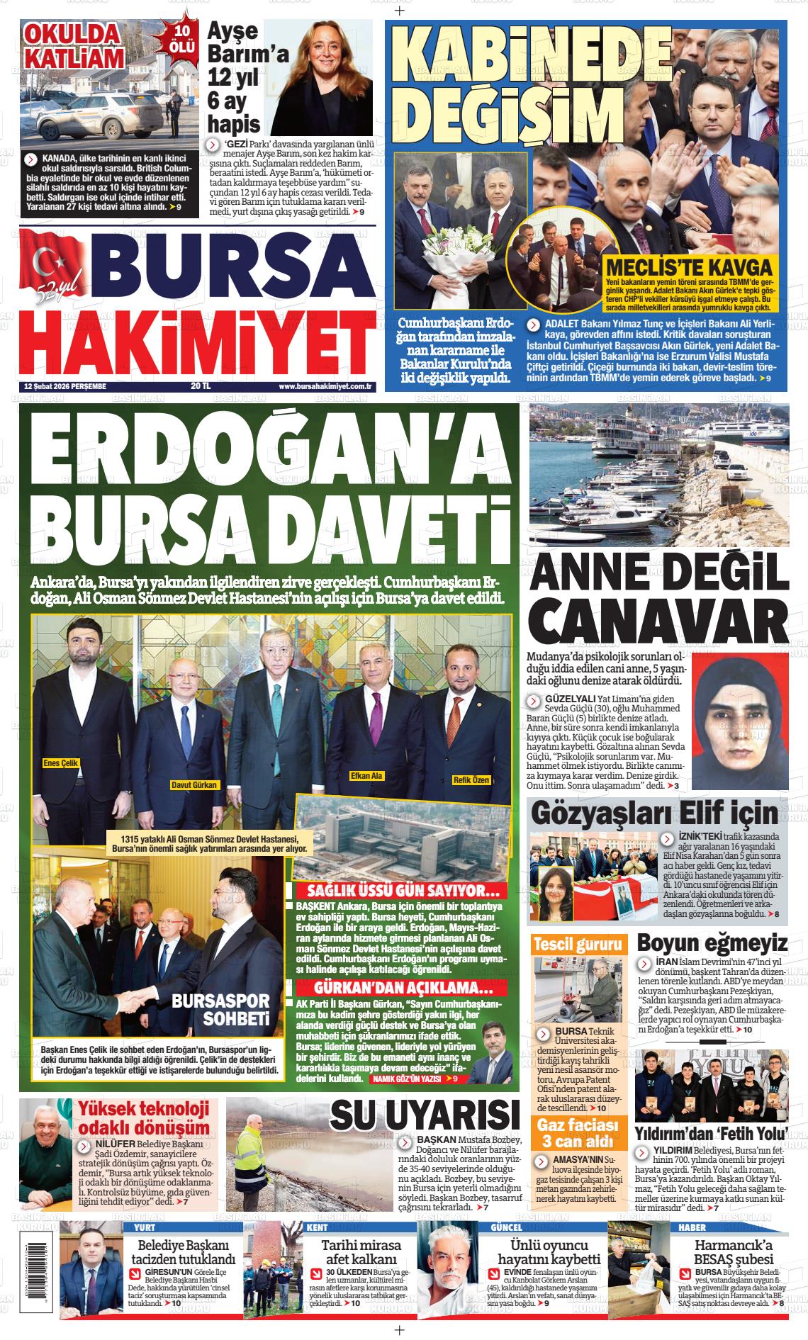 Bursa Hakimiyet 12.02.2026