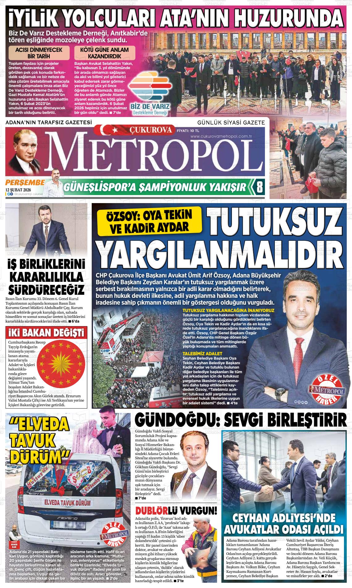 Adana Cukurovametropol 12.02.2026