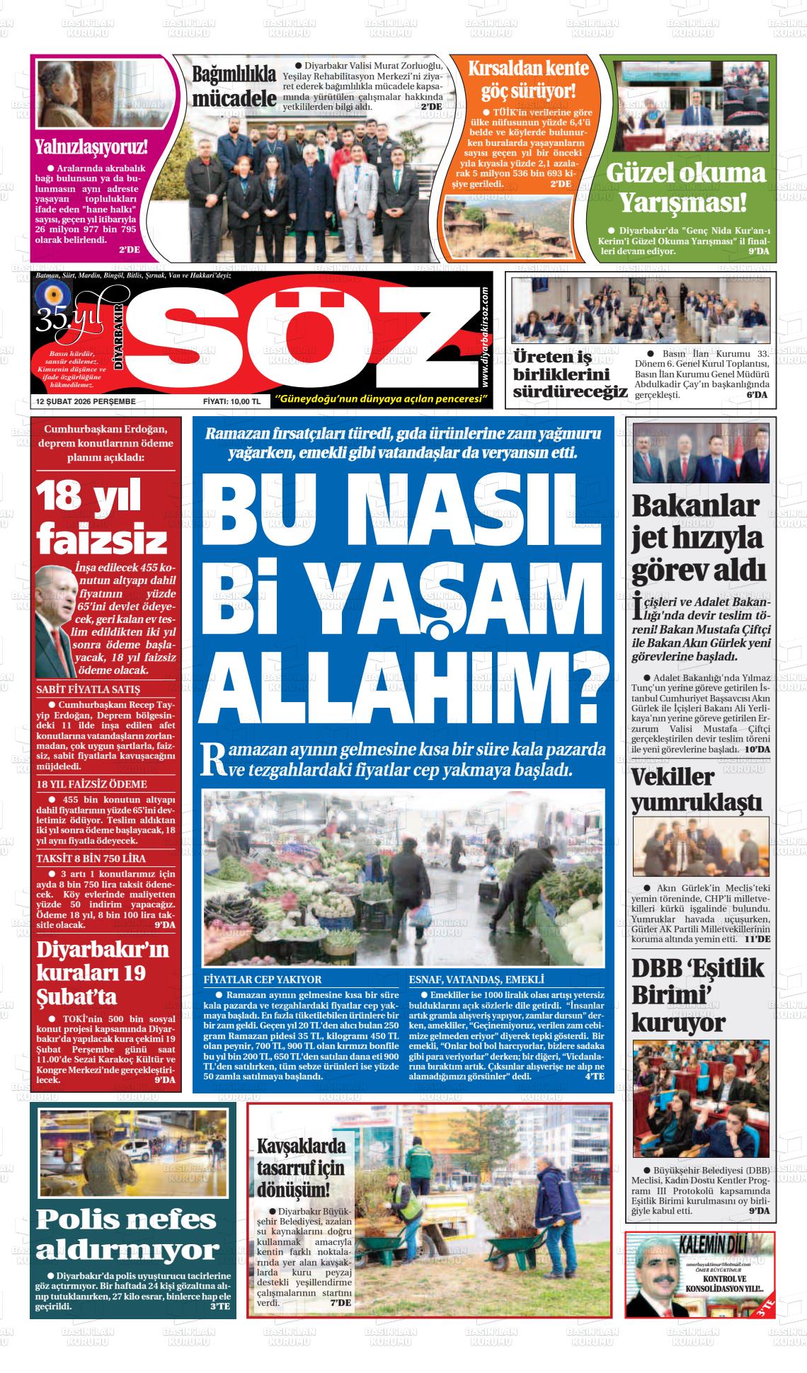 Diyarbakir Soz 12.02.2026