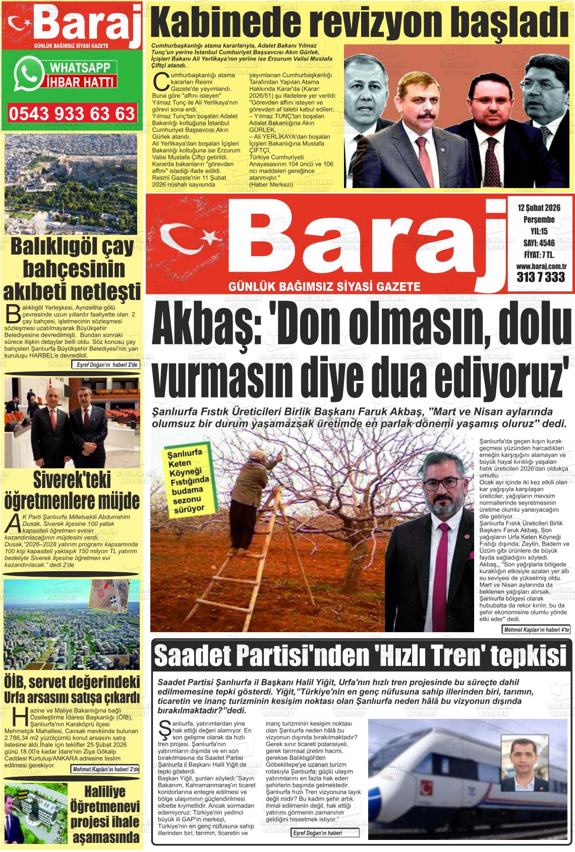 Sanliurfa Dundenbugunesafak 12.02.2026