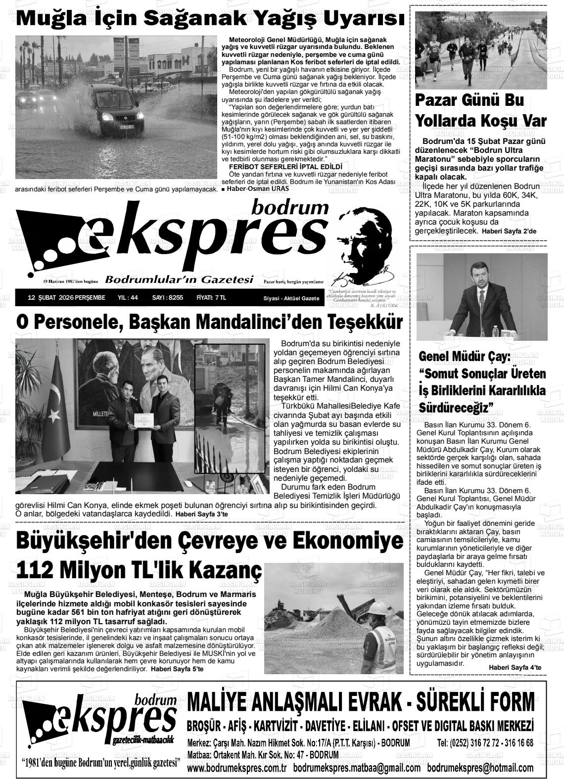 Mugla Ekspresbodrum 12.02.2026