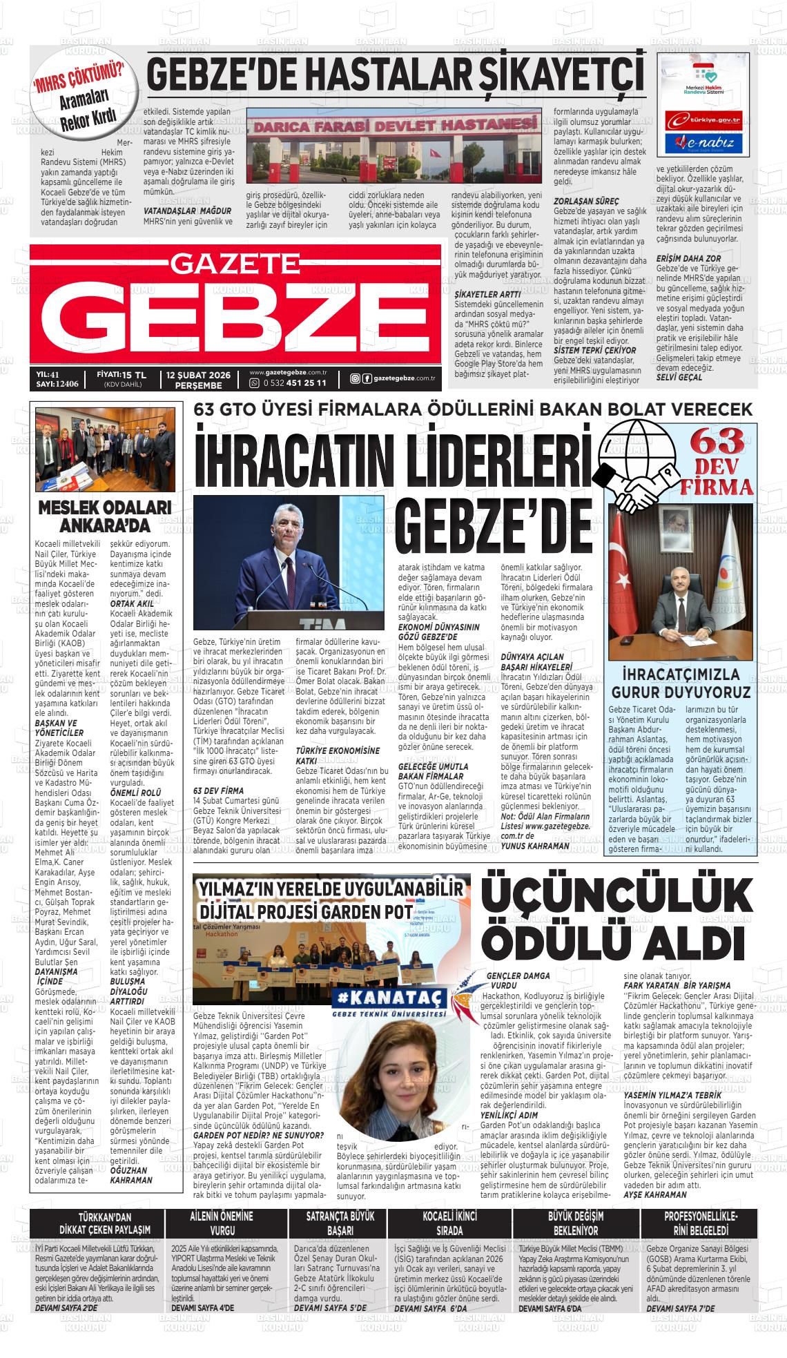 Kocaeli Gebze 12.02.2026