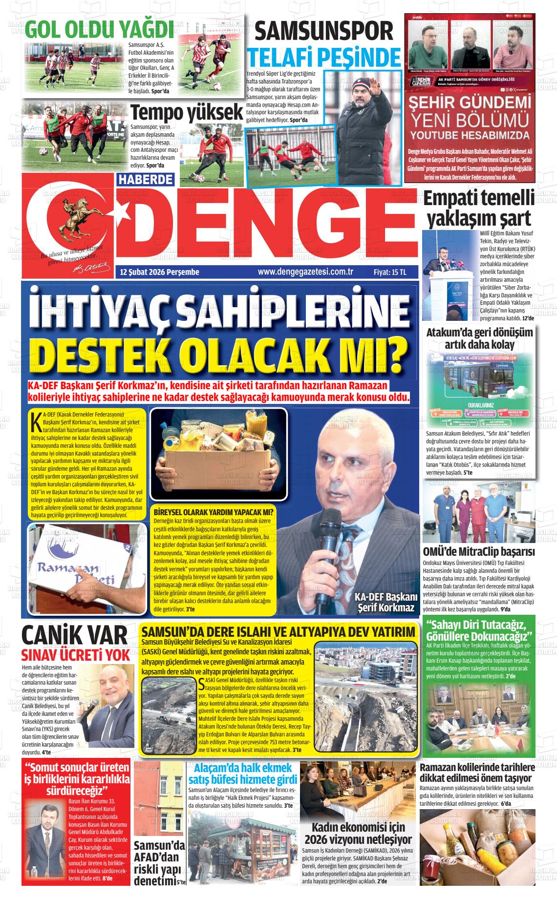 Samsun Haberdedenge 12.02.2026