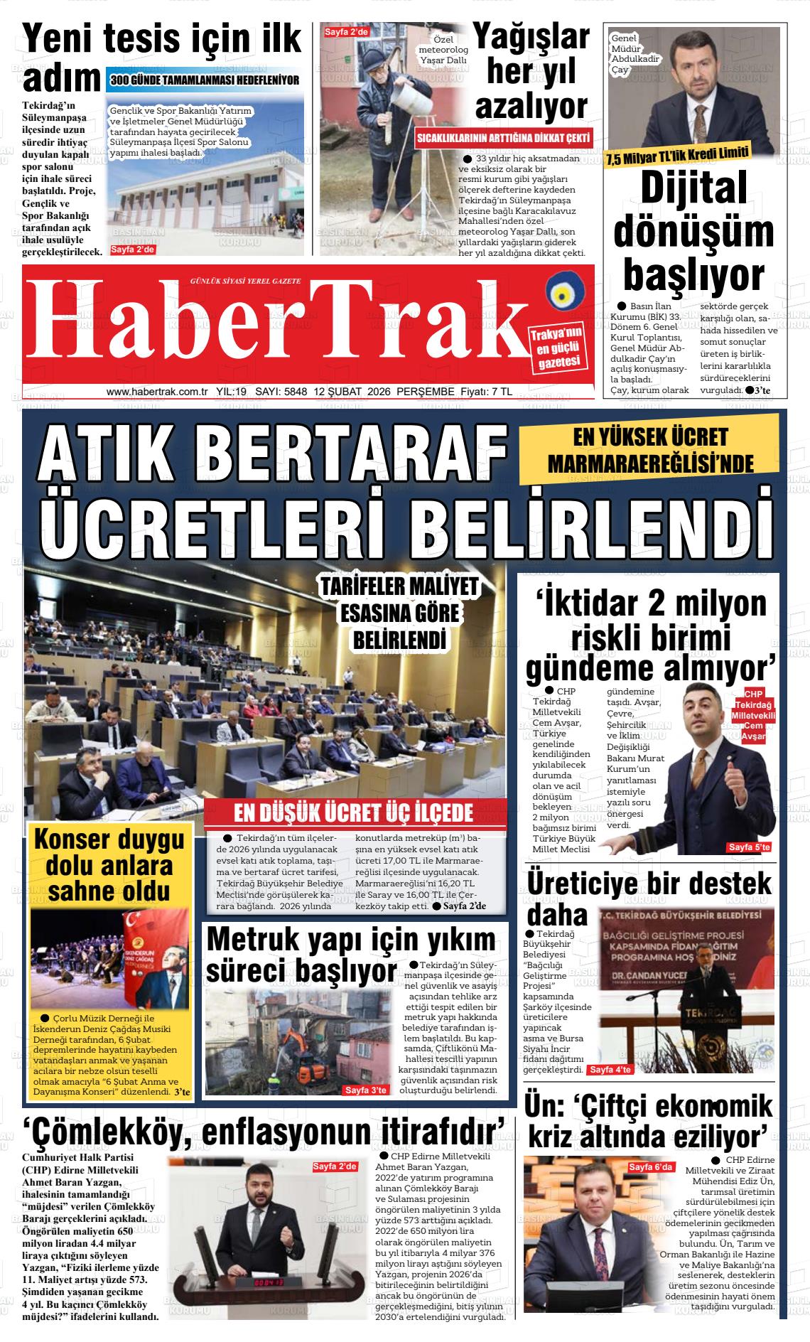 Tekirdag Habertrak 12.02.2026