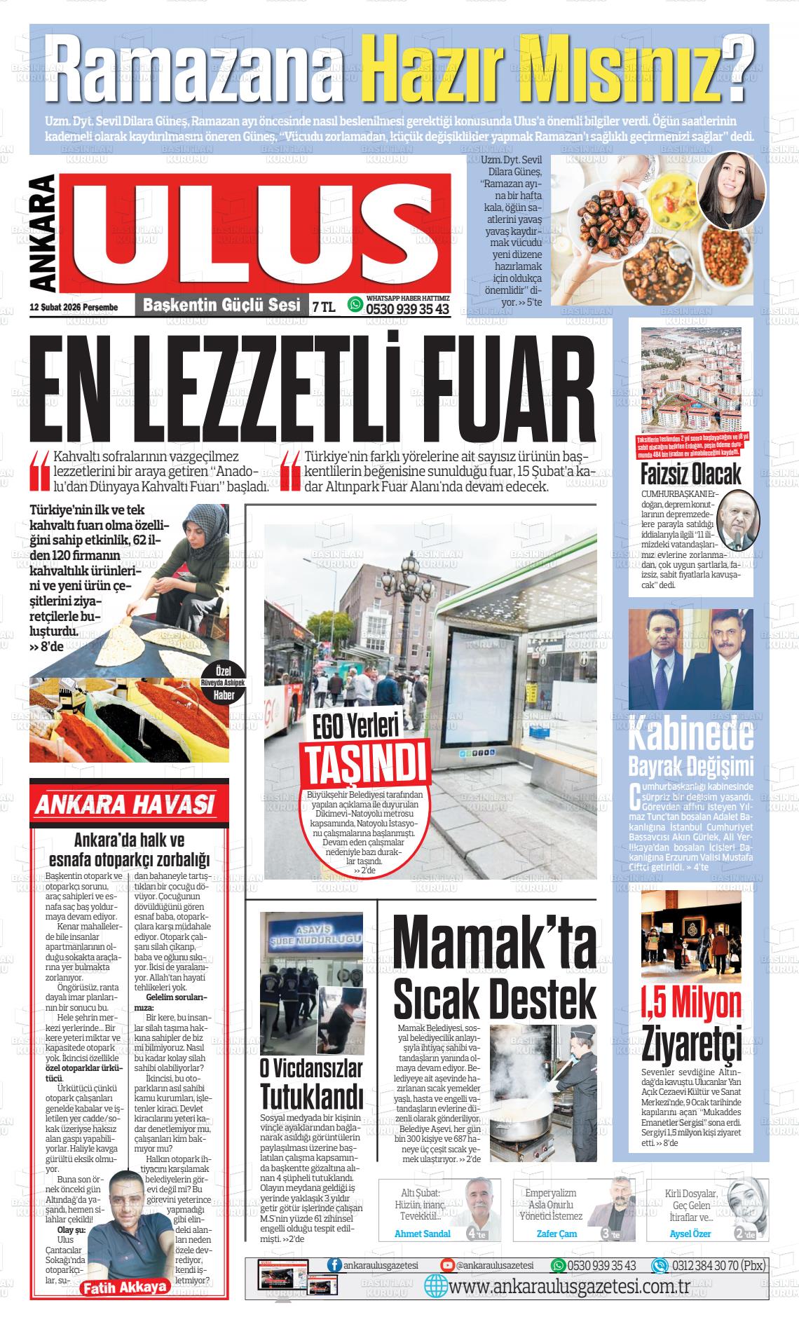 Ankara Habervaktim 12.02.2026