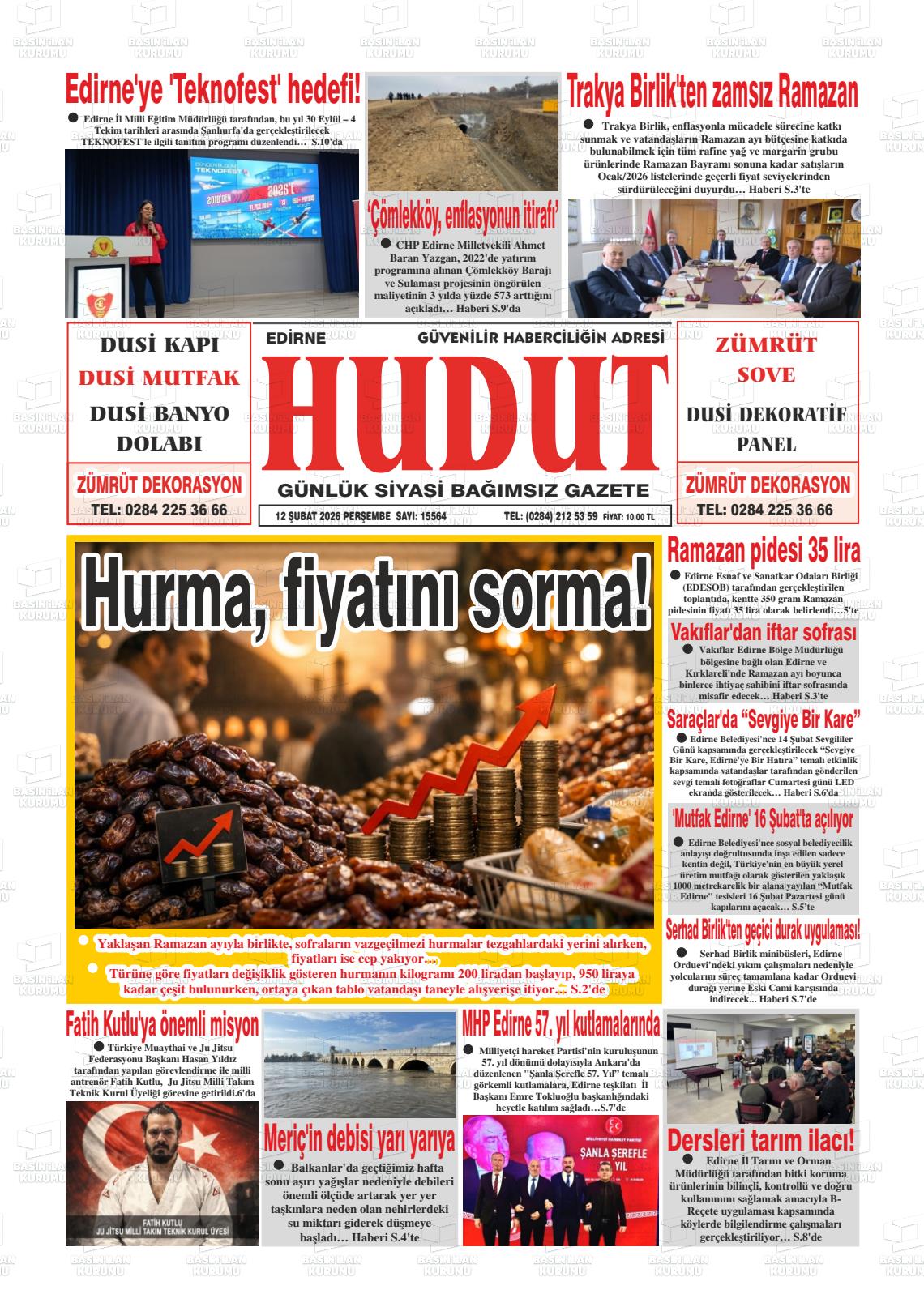 Edirne Hudut 12.02.2026