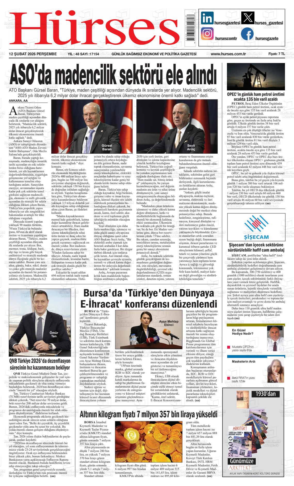 Hürses Gazetesi 12.02.2026