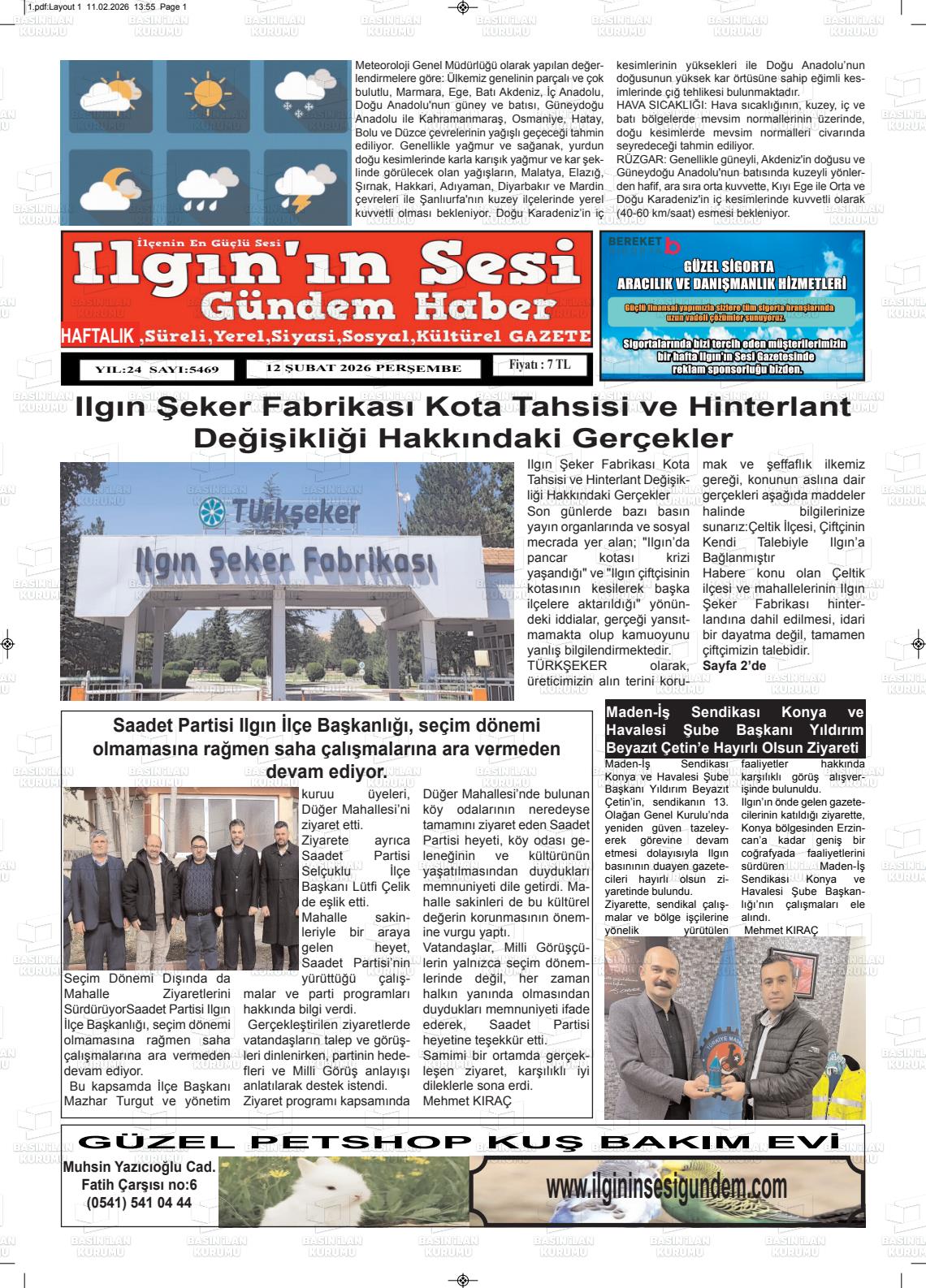 Konya Ilgininsesi 12.02.2026