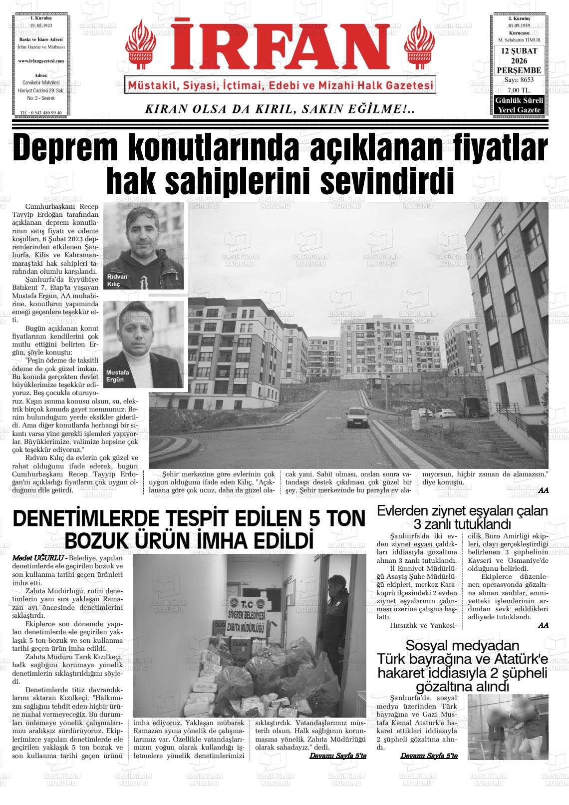 Sanliurfa Irfan 12.02.2026