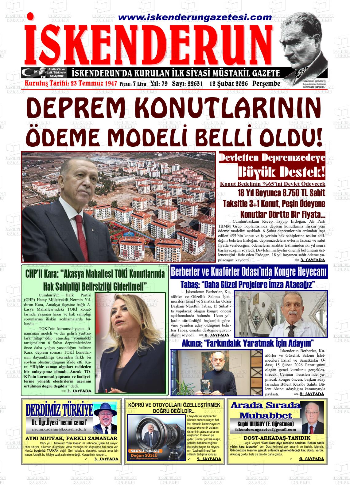 Hatay Iskenderun 12.02.2026