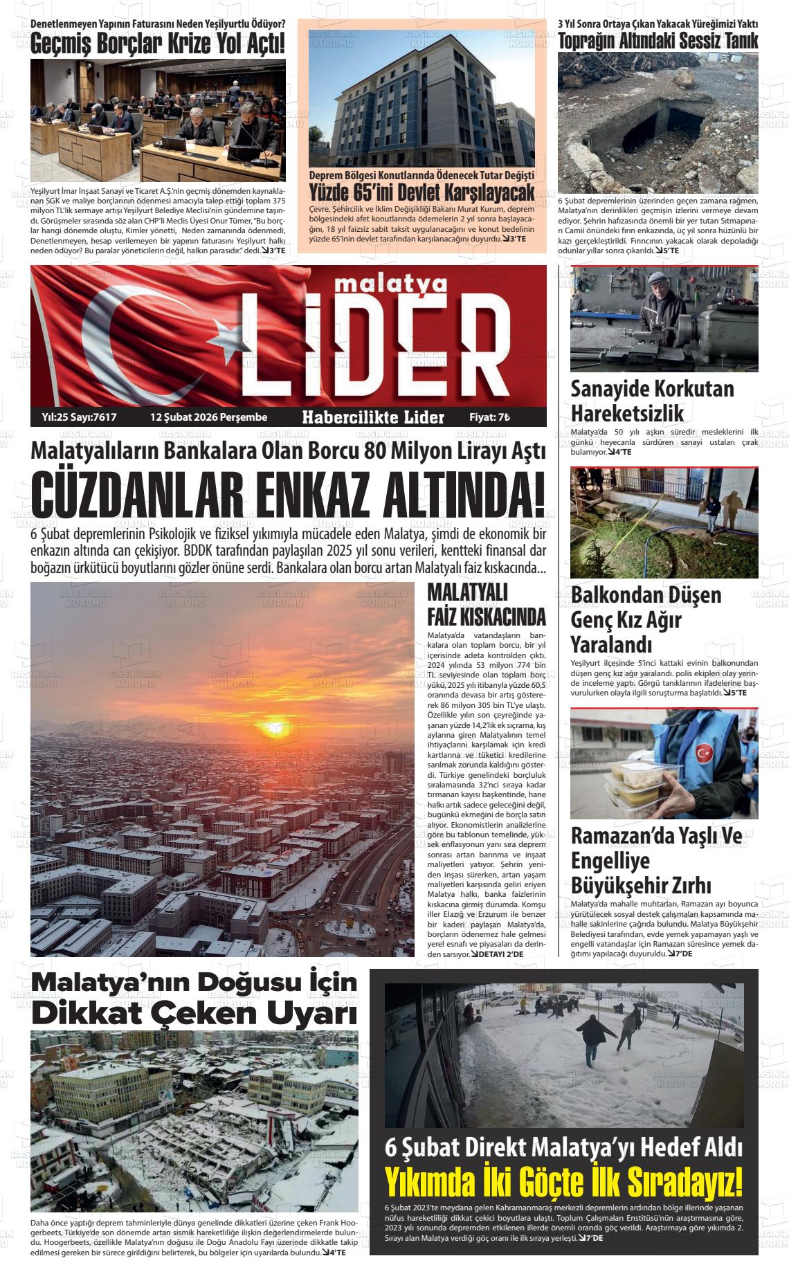 Malatya Sonsoz 12.02.2026