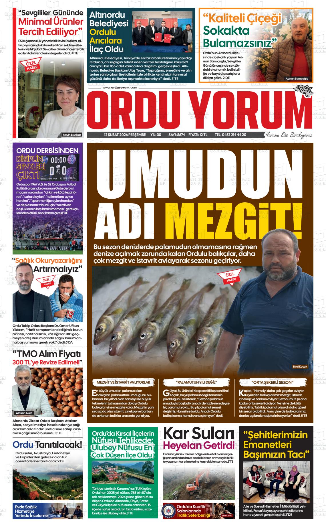 Ordu Yorum 12.02.2026