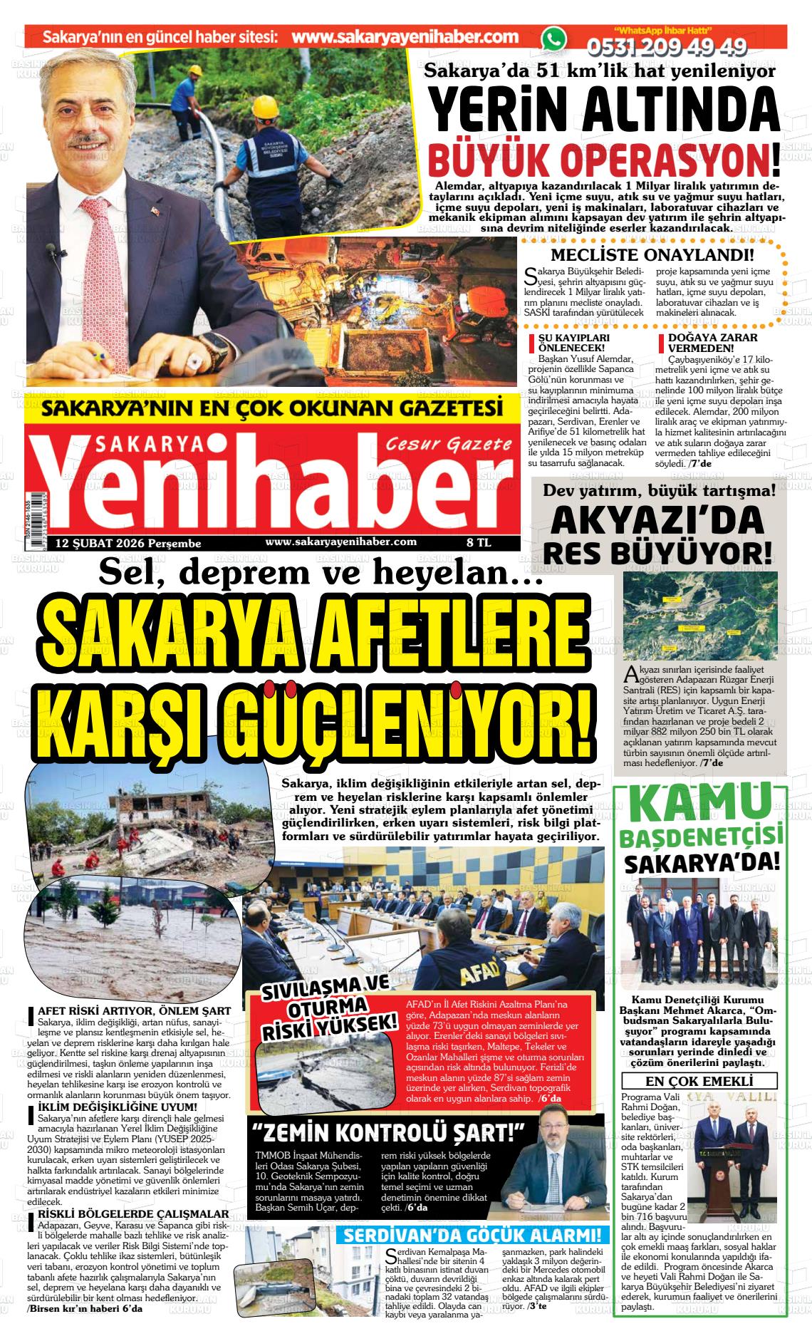 Sakarya Yenihaber 12.02.2026
