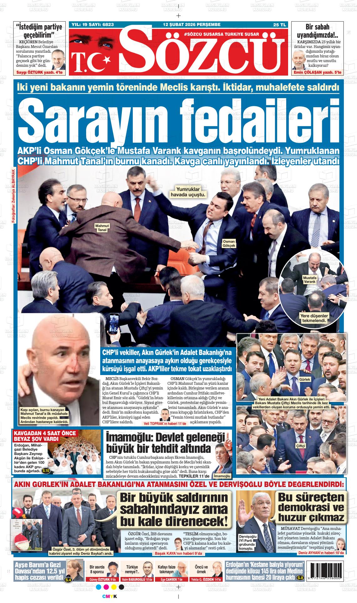 Sözcü Gazetesi 12.02.2026