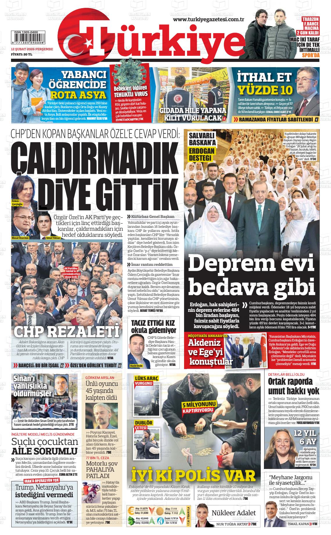 Türkiye Gazetesi 12.02.2026
