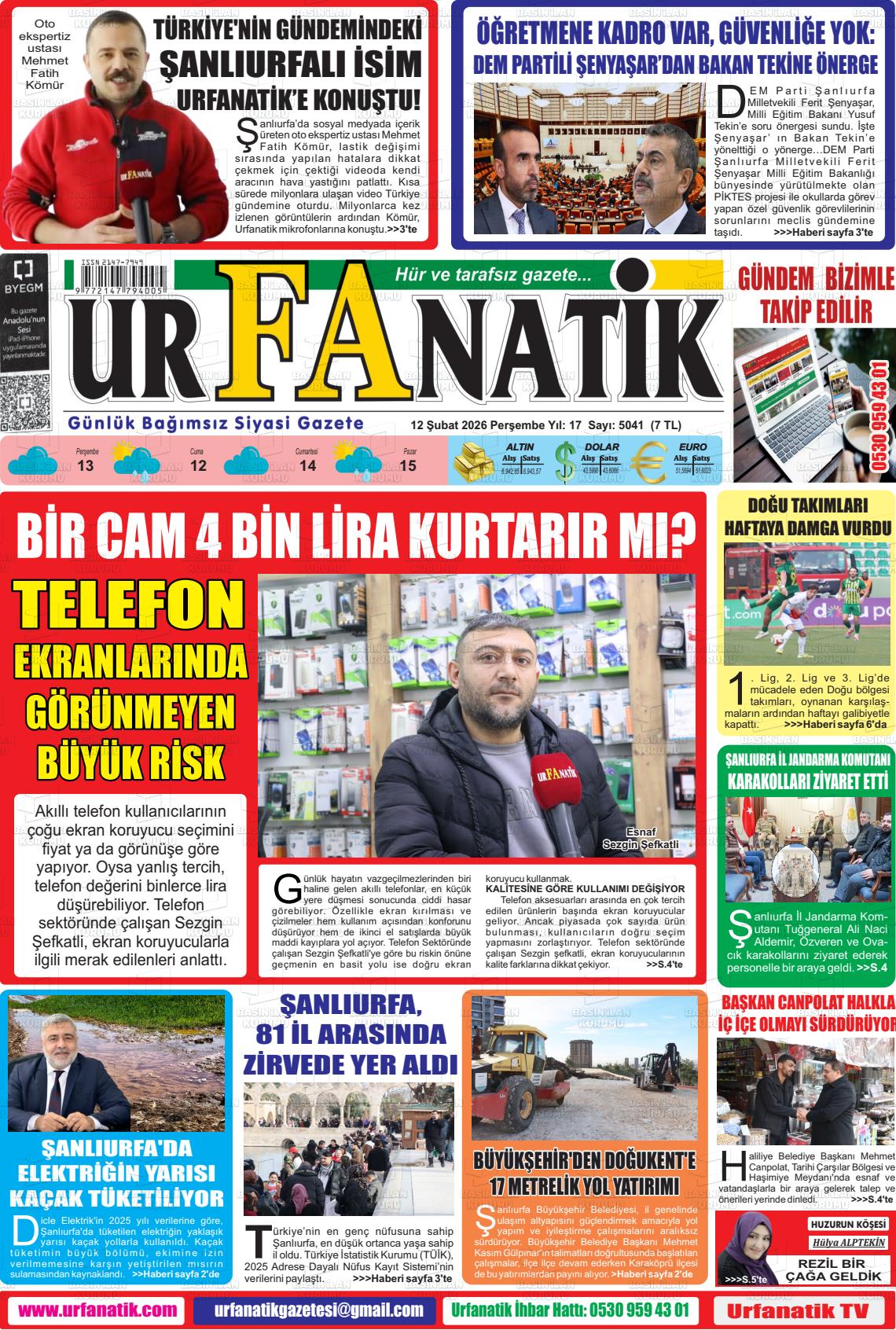 Sanliurfa Urfanatik 12.02.2026