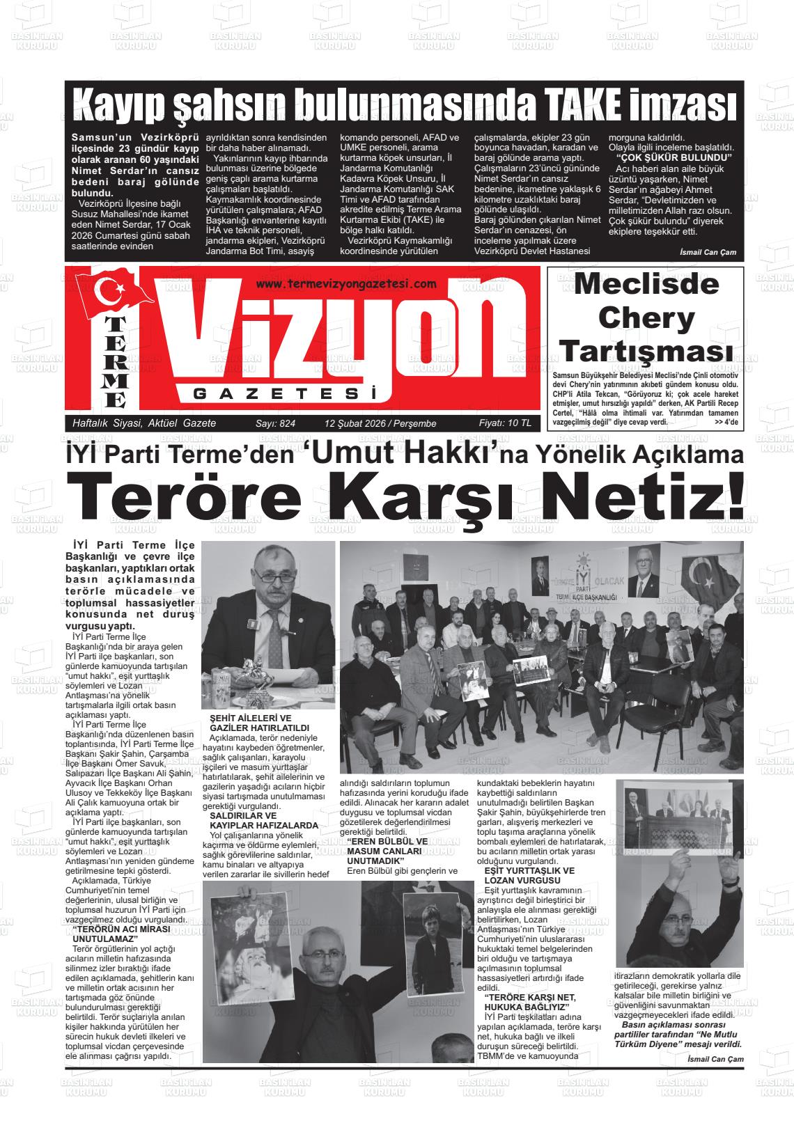 Samsun Vizyonterme 12.02.2026