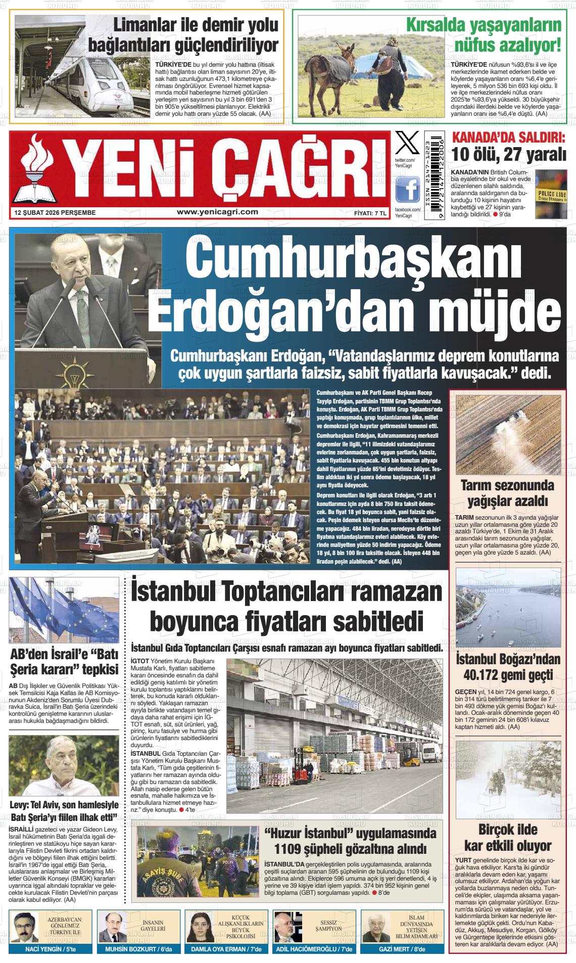 Istanbul Yenicagri 12.02.2026