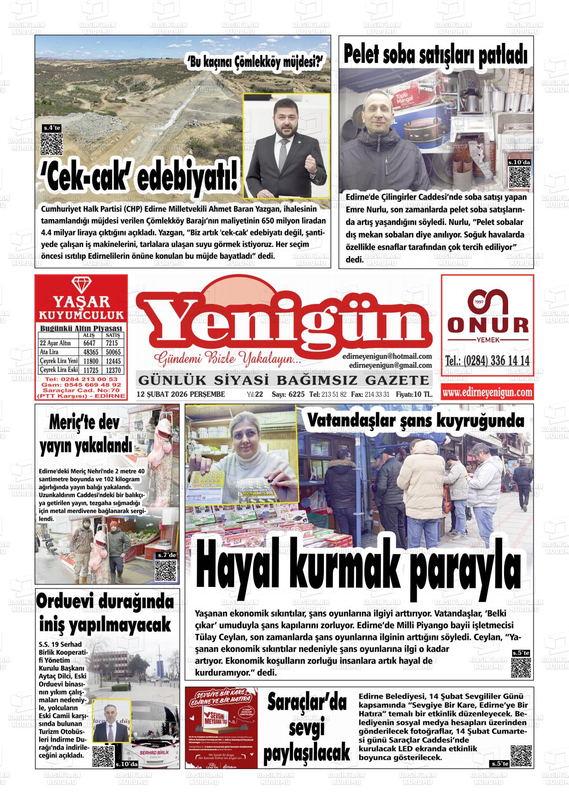 Izmir Yenigun 12.02.2026