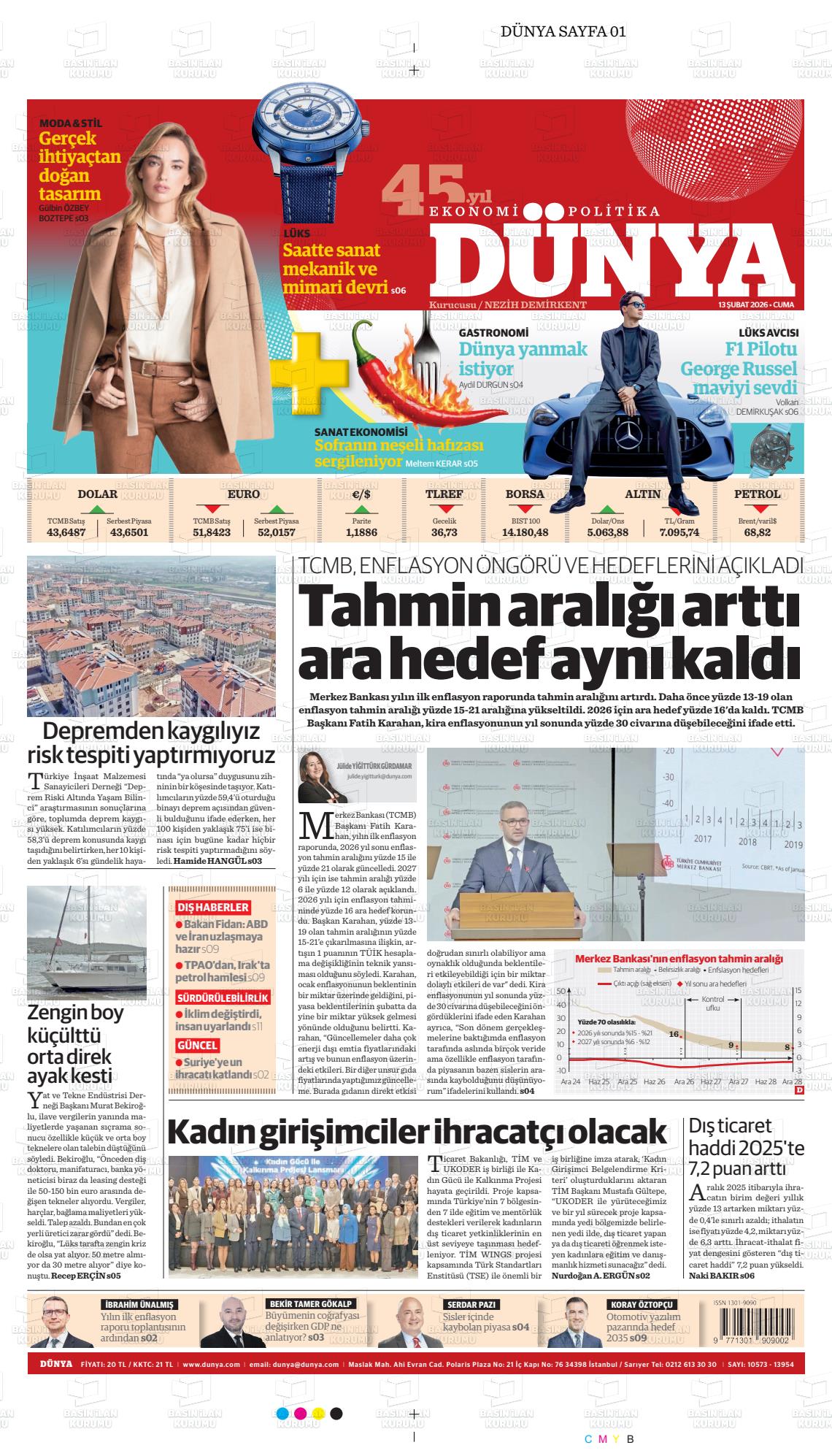 Dünya Gazetesi 13.02.2026