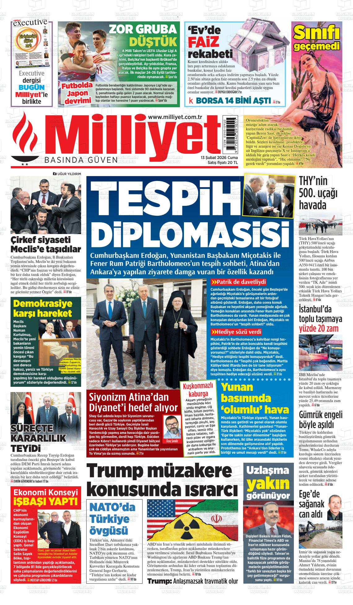 Milliyet Gazetesi 13.02.2026