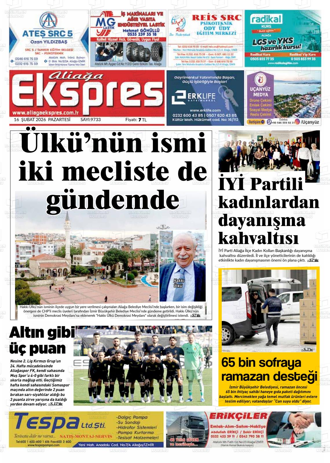 Izmir Aliagaekspres 16.02.2026