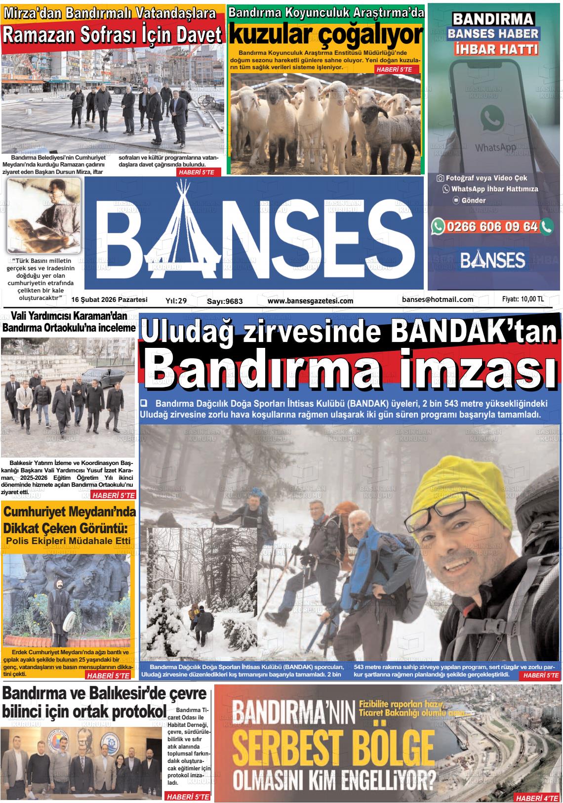 Balikesir Banses 16.02.2026