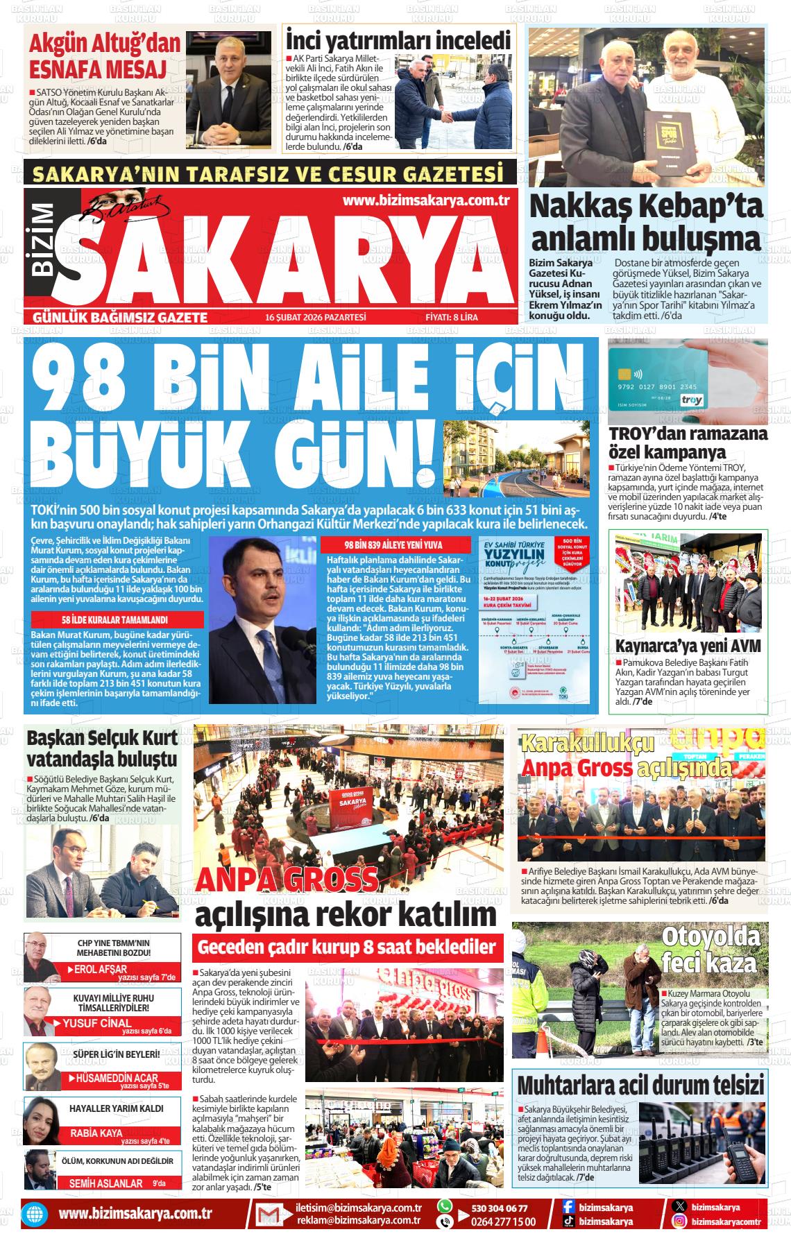 Sakarya Bizim 16.02.2026
