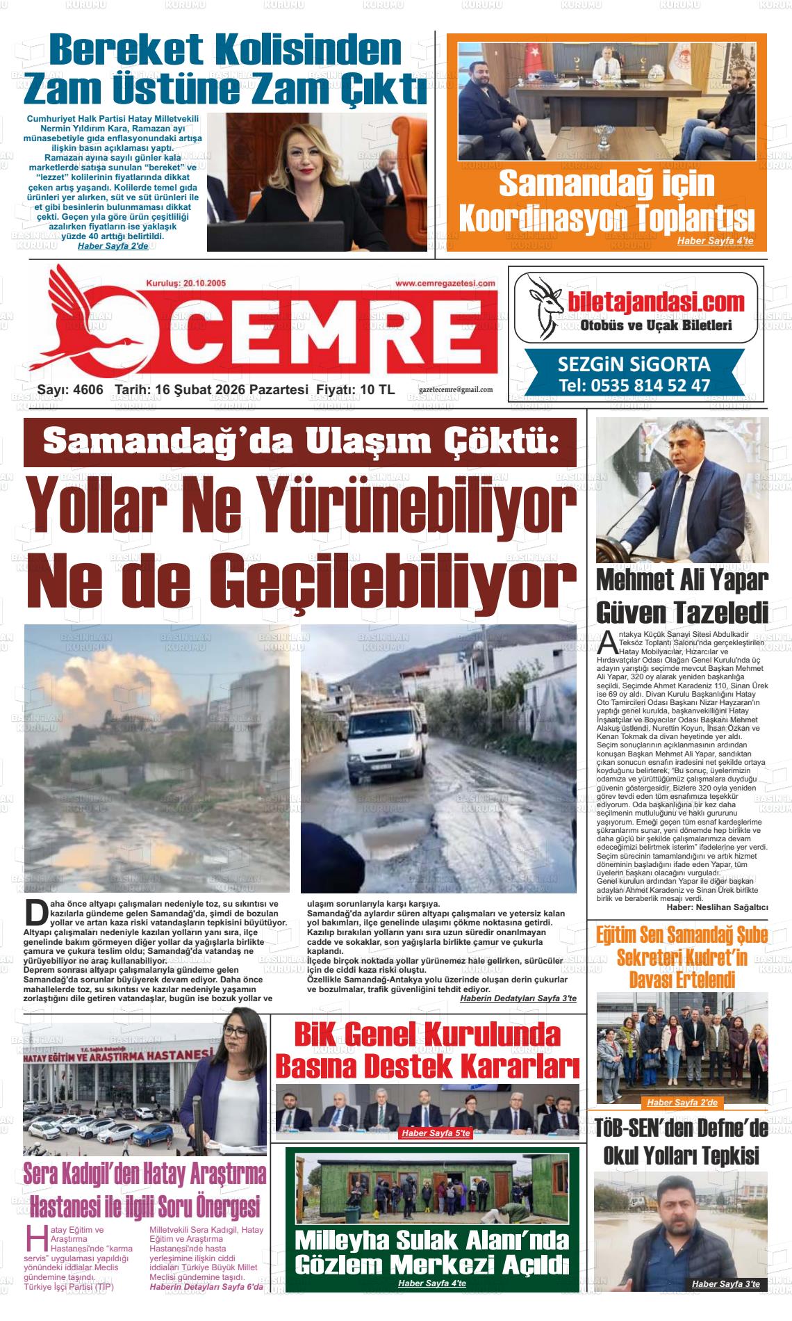 Hatay Cemre 16.02.2026