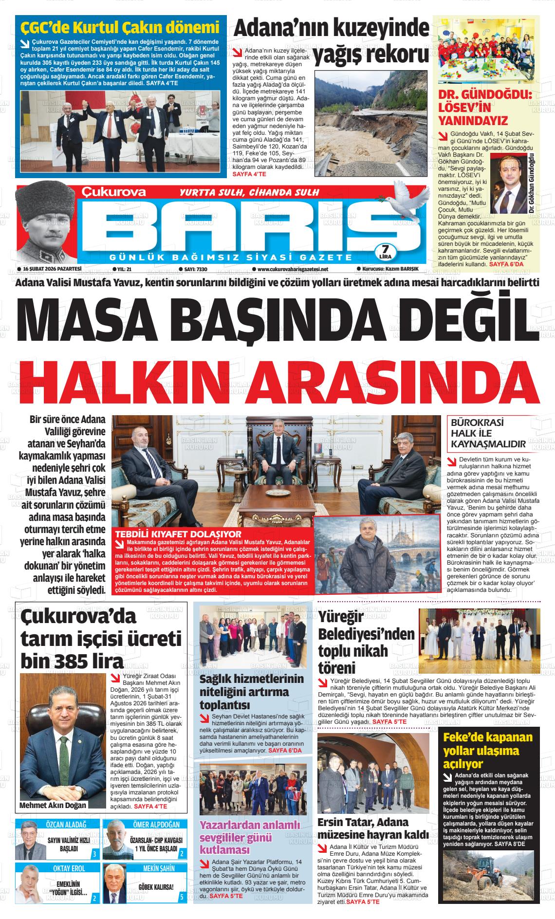 Adana Cukurovabaris 16.02.2026