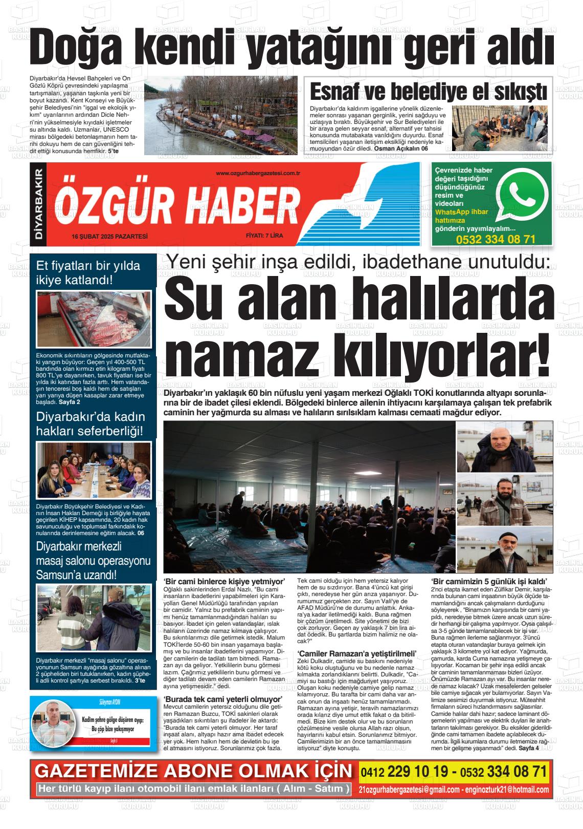 Diyarbakir Ozgurhaber 16.02.2026