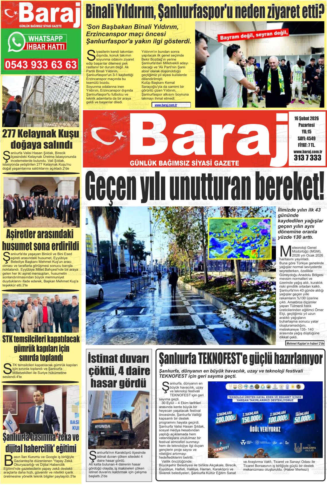 Sanliurfa Dundenbugunesafak 16.02.2026