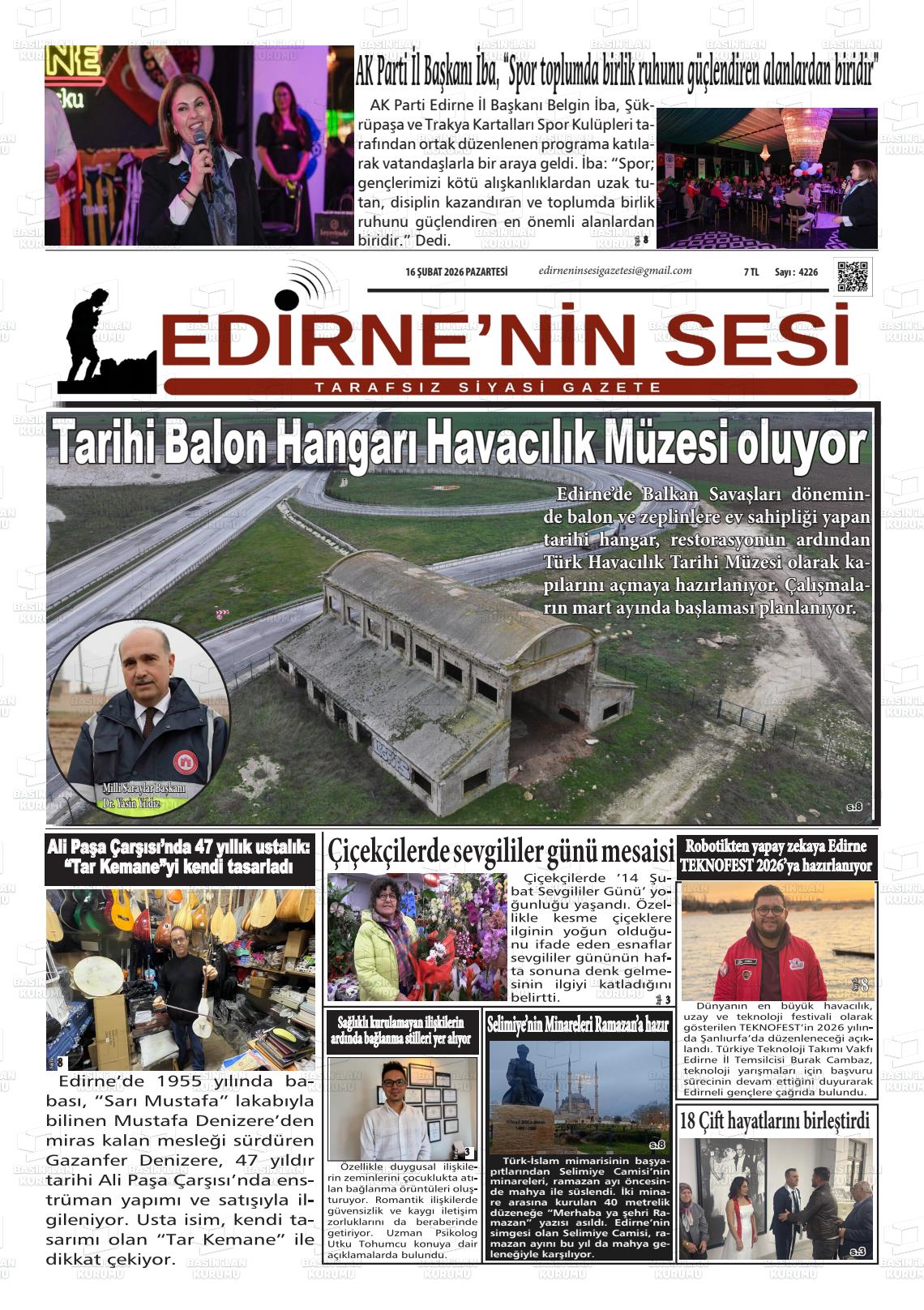 Edirne Star 16.02.2026