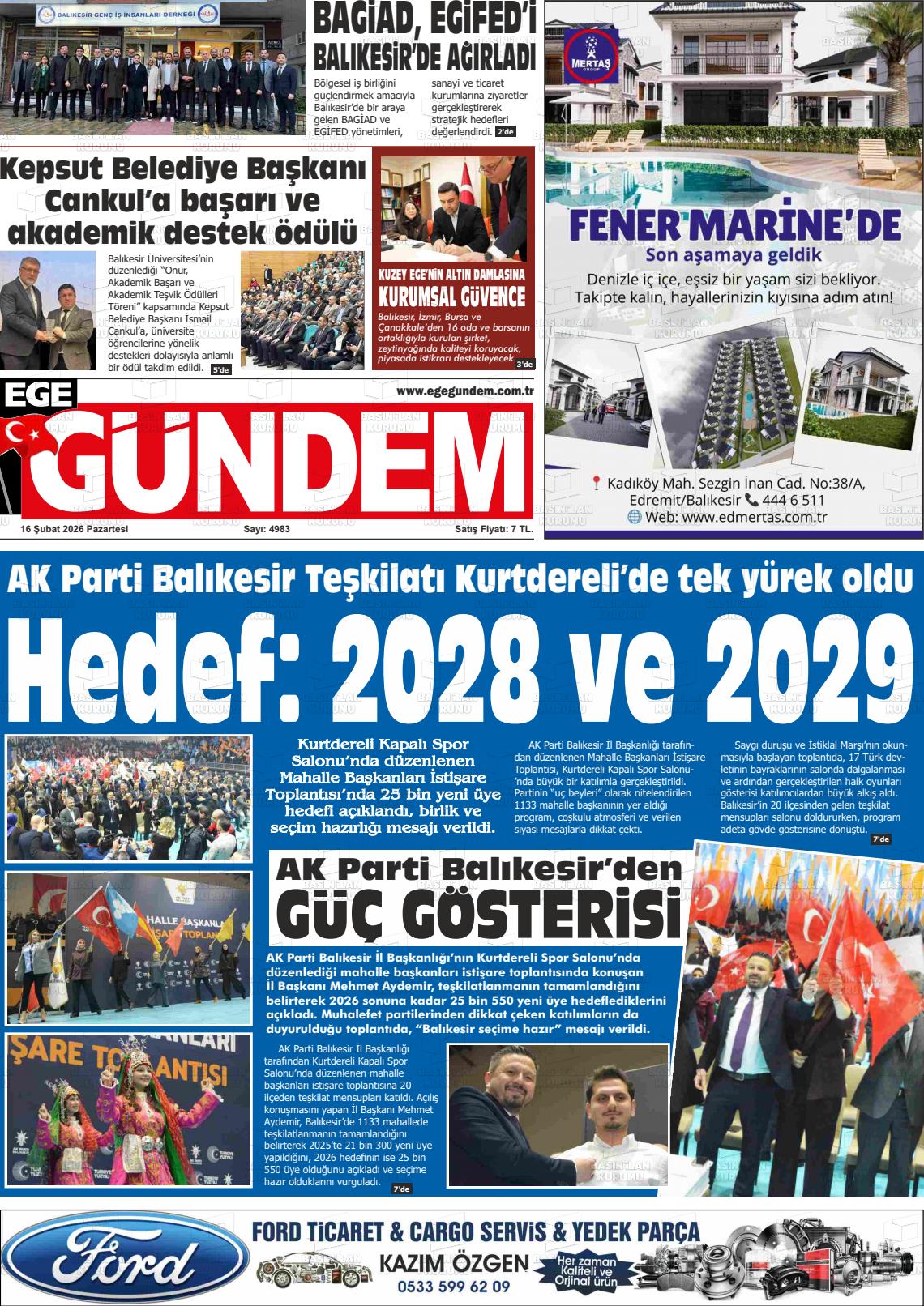 Balikesir Egegundem 16.02.2026