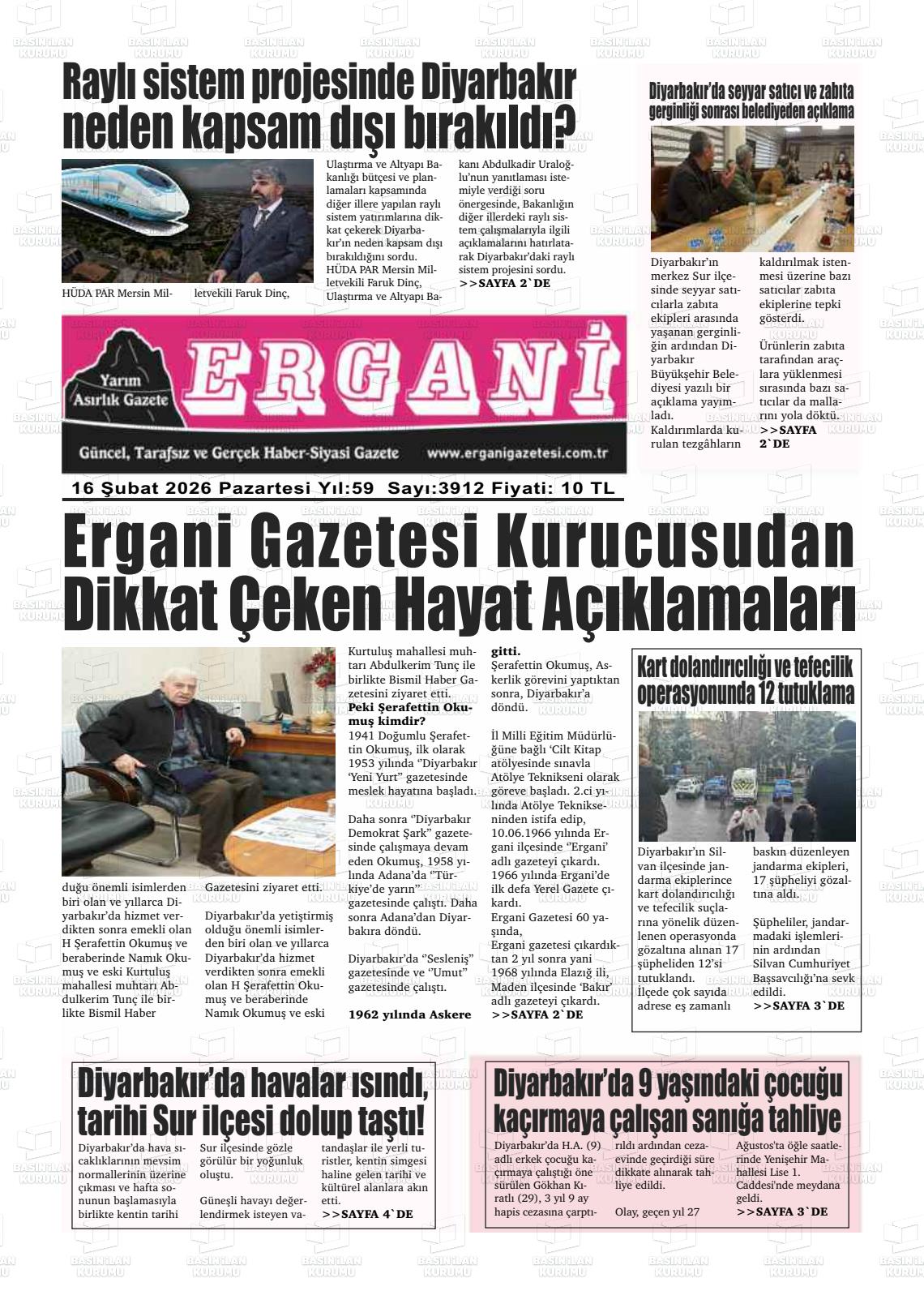 Diyarbakir Ergani 16.02.2026