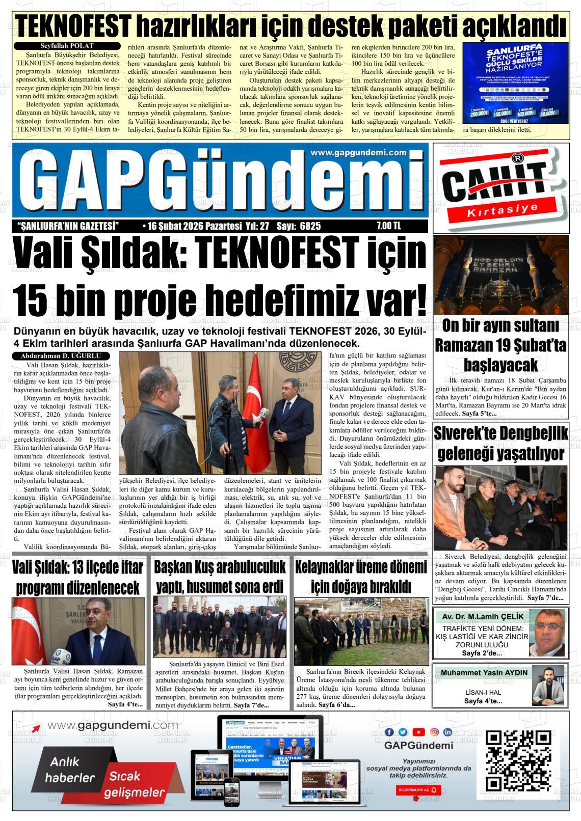 Sanliurfa Gapgundemi 16.02.2026