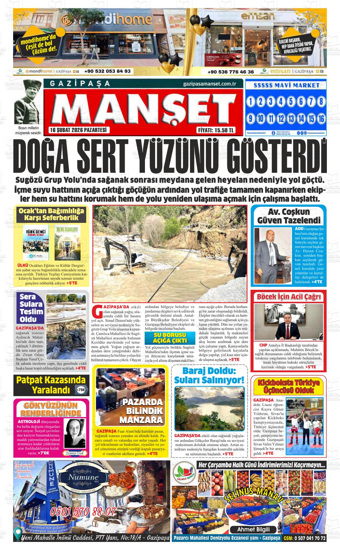 Antalya Gazipasamanset 16.02.2026