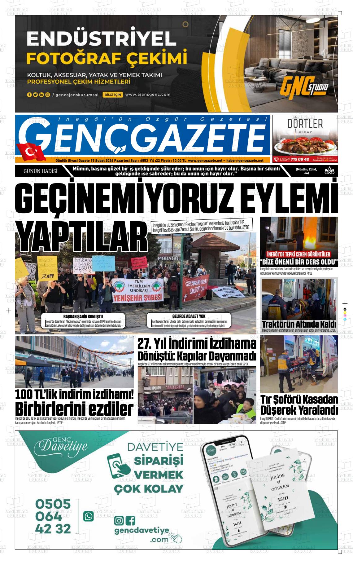 Bursa Gencgazete 16.02.2026