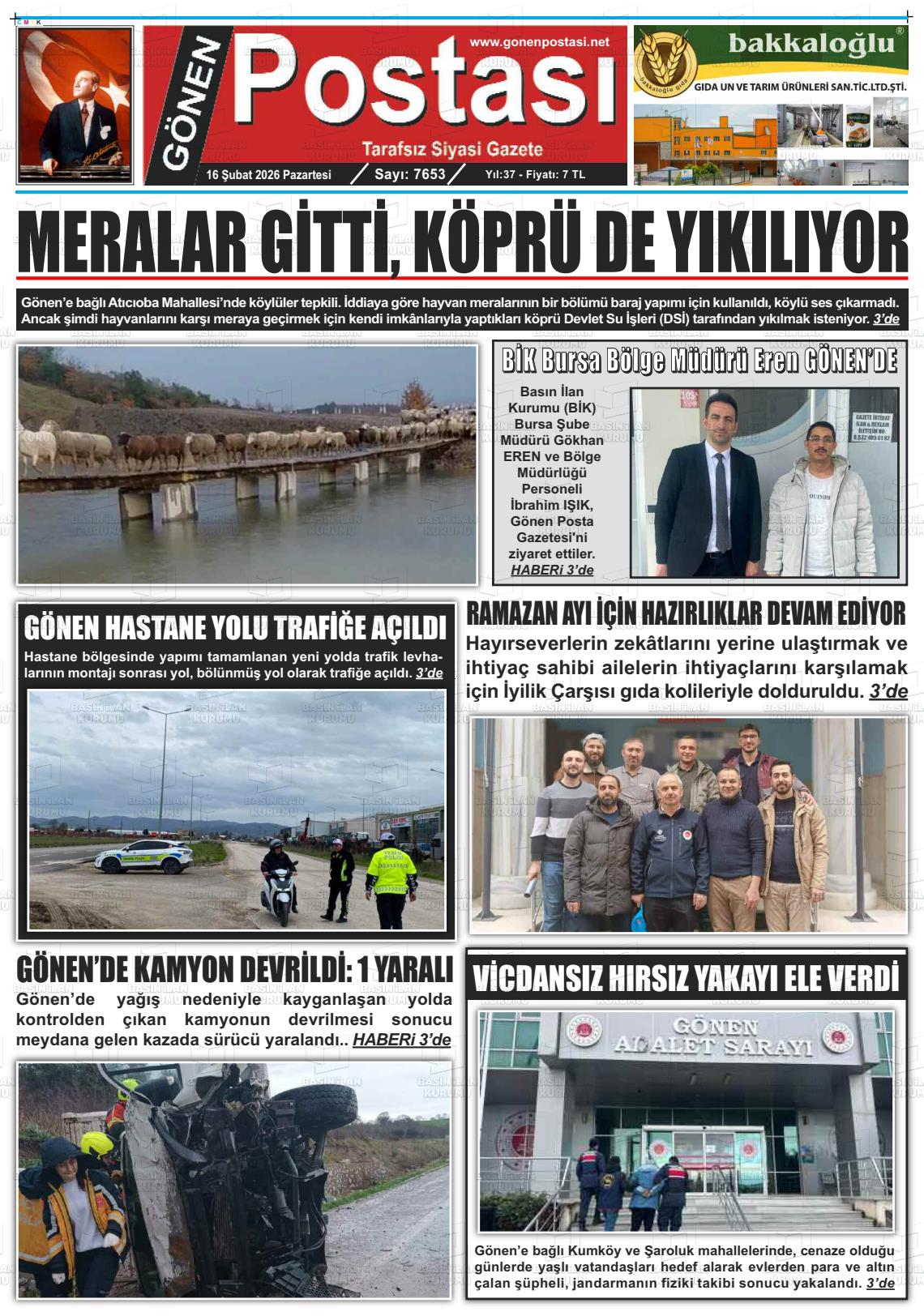 Balikesir Gonenpostasi 16.02.2026