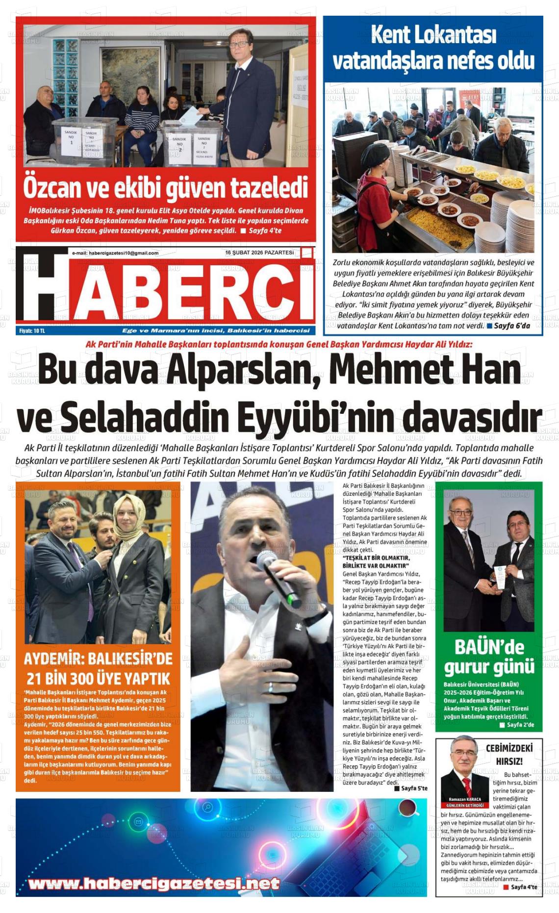Mersin Haberci 16.02.2026