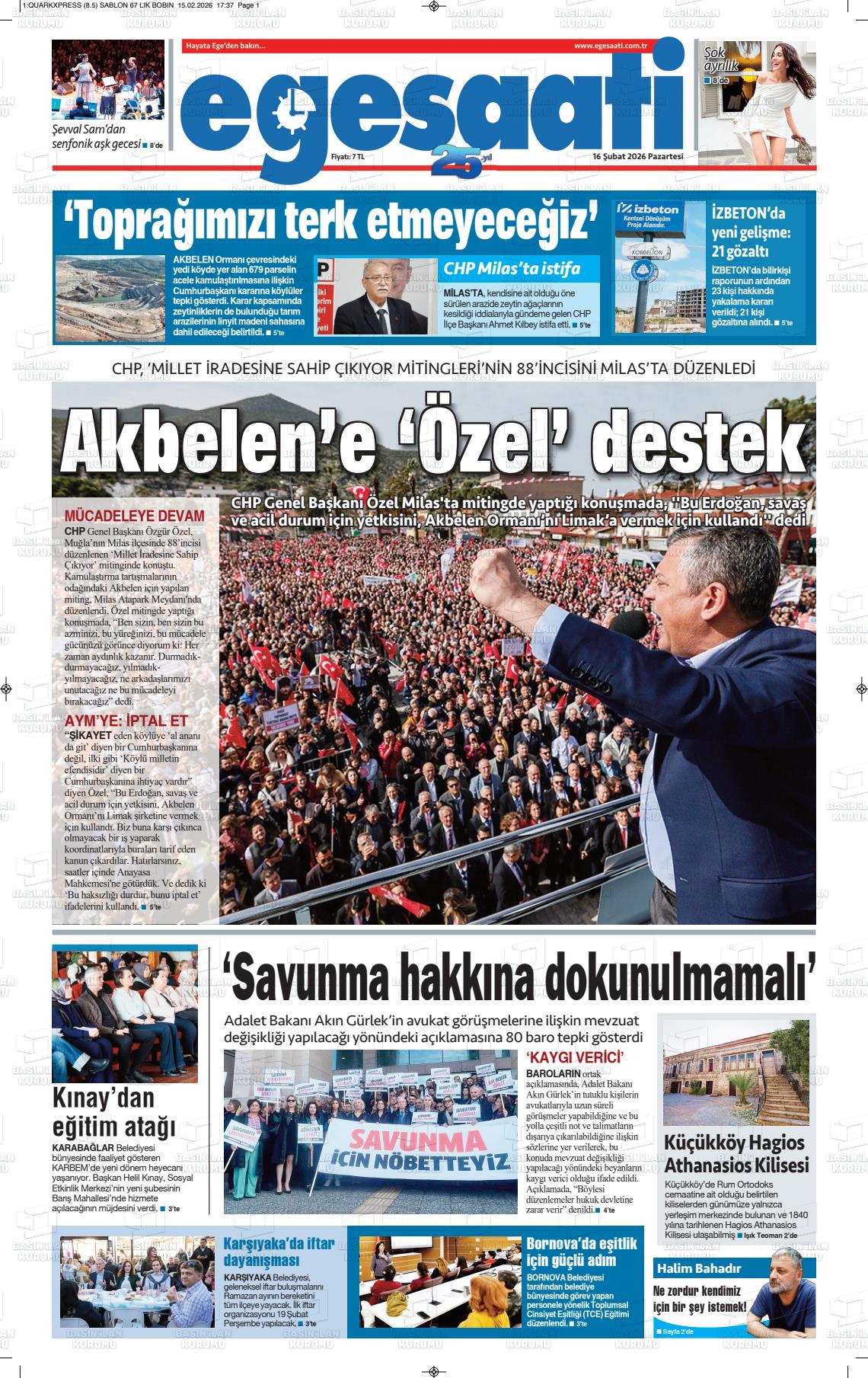 Izmir Haberekspres 16.02.2026