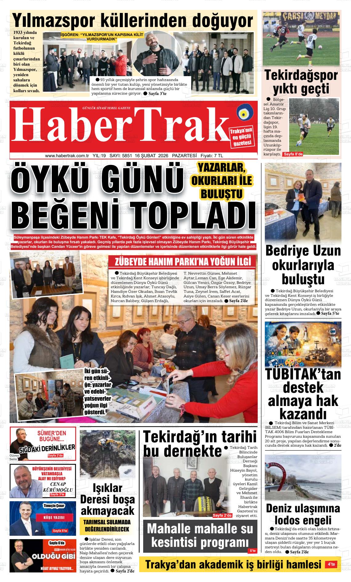 Tekirdag Habertrak 16.02.2026