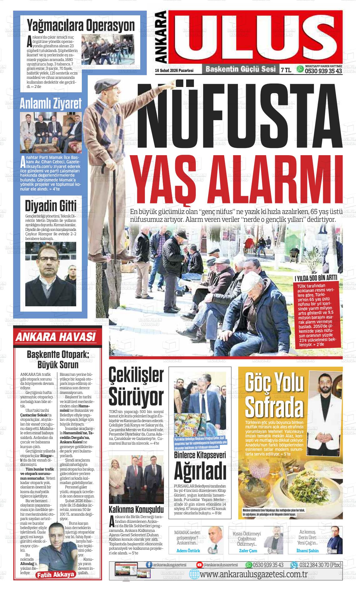 Ankara Habervaktim 16.02.2026