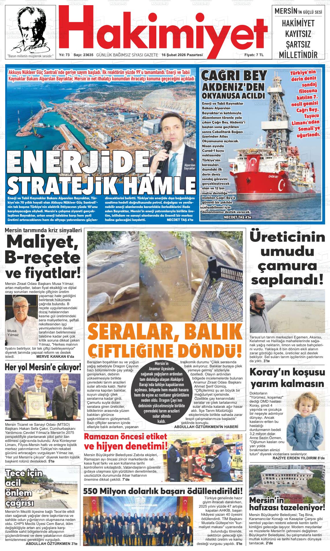 Konya Hakimiyet 16.02.2026