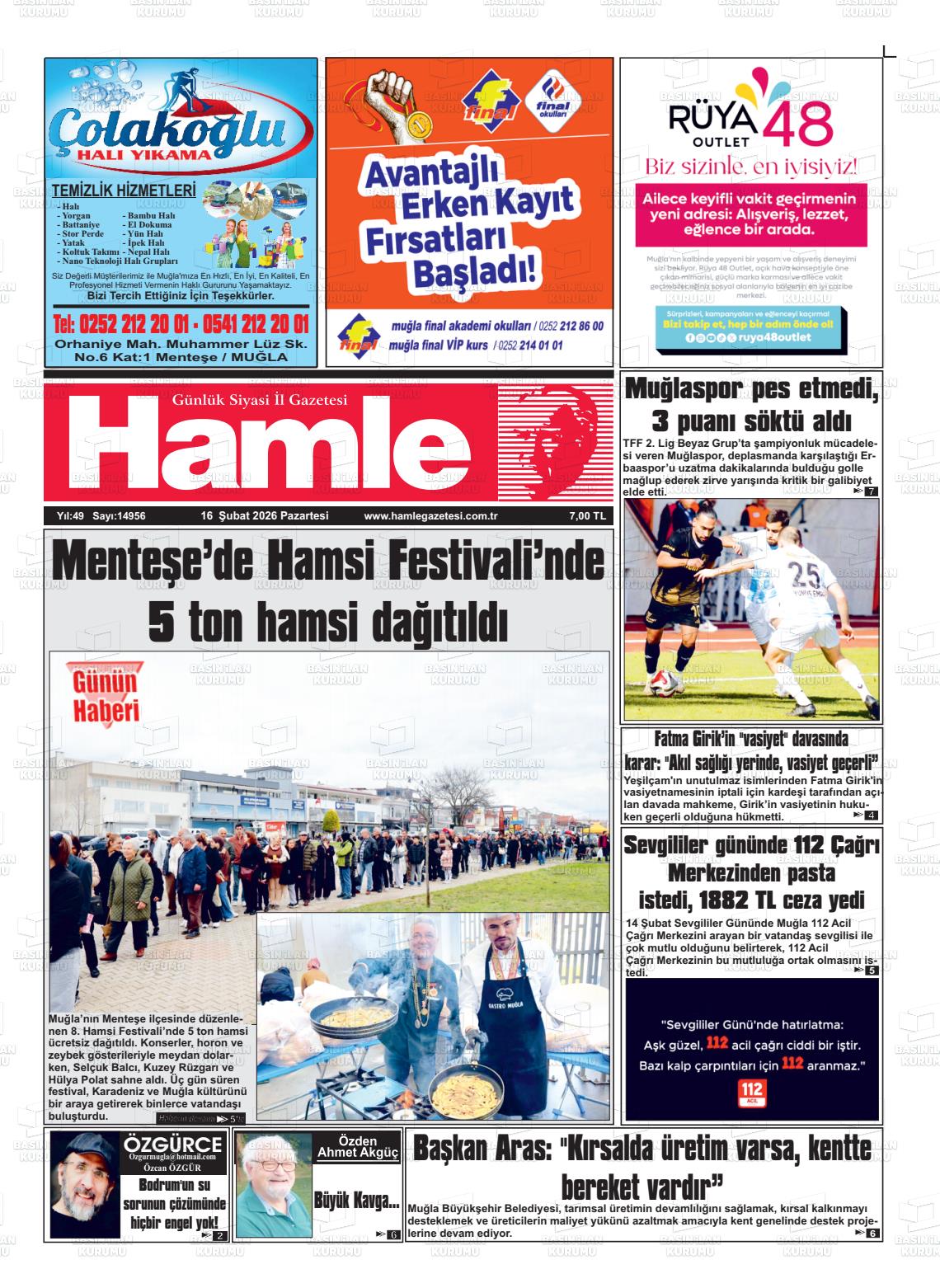 Mugla Hamle 16.02.2026