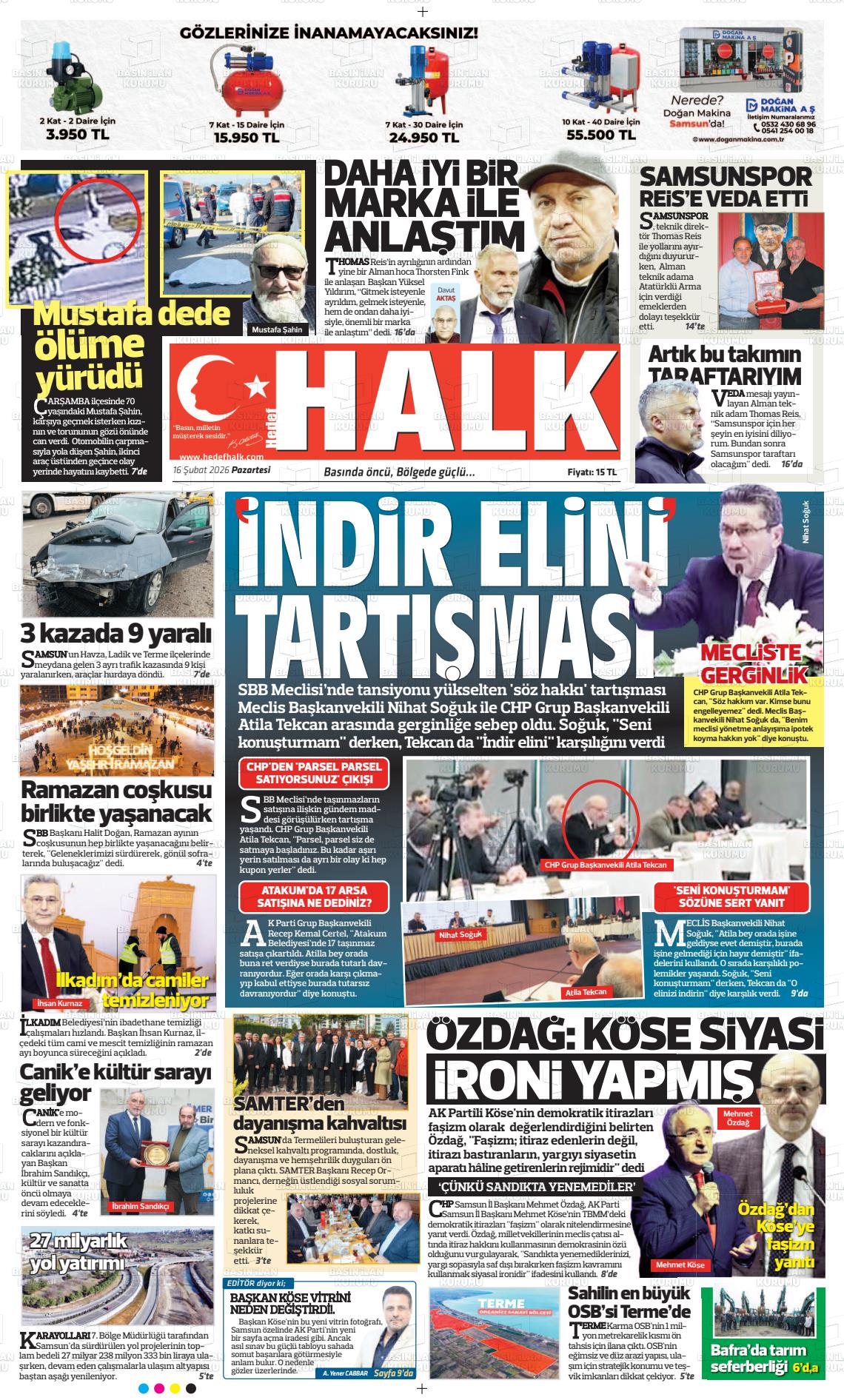 Samsun Hedefhalk 16.02.2026