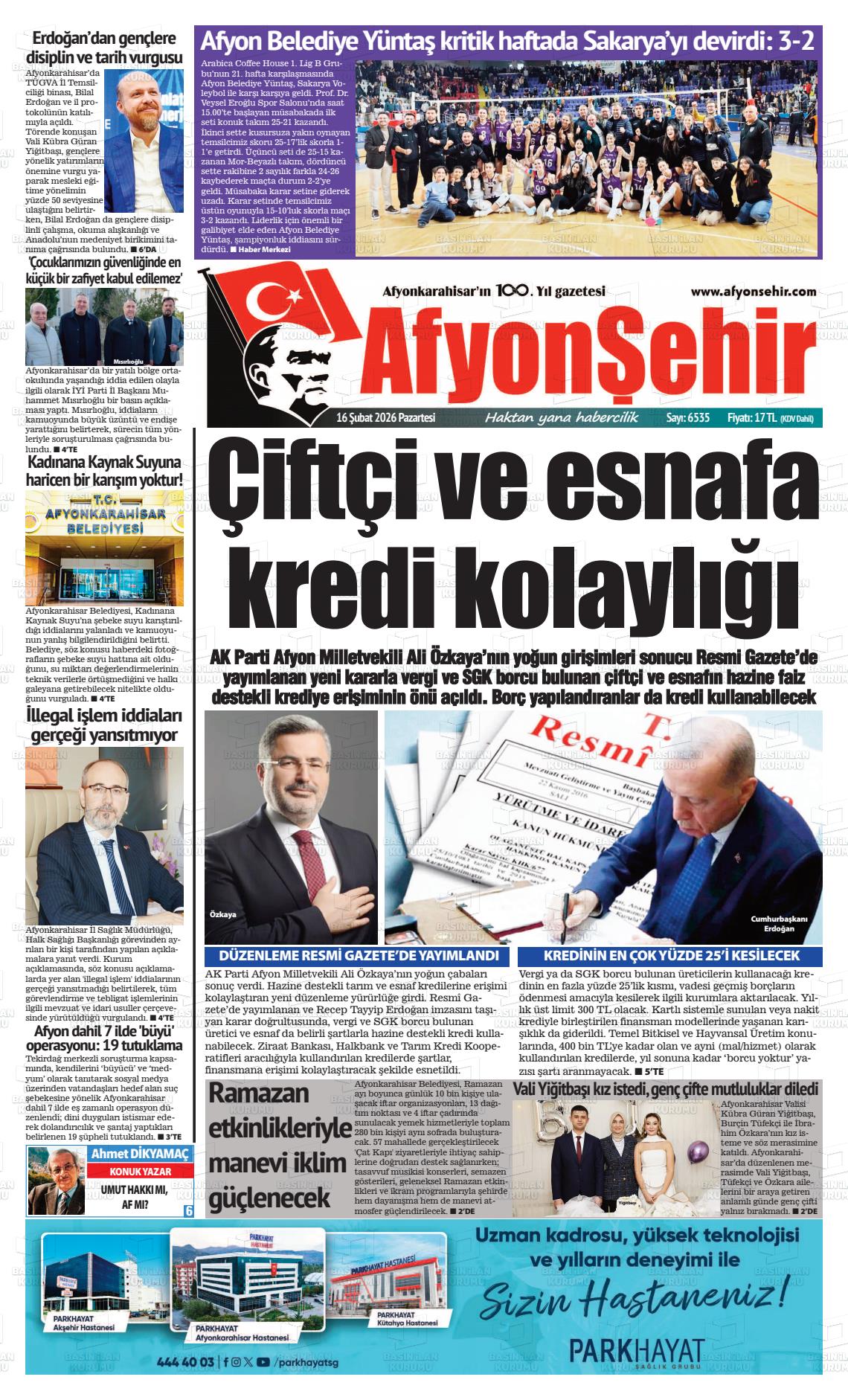 Afyonkarahisar Hisar 16.02.2026